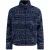 A Fish Named Fred fleece jas geprint donkerblauw