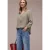 Street One Dames 3/4-mouwen blouse in mousseline kwaliteit in Beige