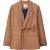 POM Amsterdam Blazer – Striped Sugar Brown