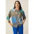 Oltre Patterned Viscose Shirt Light Blue