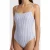 ARKET Ceres Seersucker Swimsuit Blue