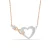 Damesketting met Cubic Zirconia Hart Hanger 925 Sterling Zilver BICLL017