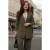 Topvintage exclusive ~ Marlene blazer met krijtstreep in groen