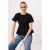 TRENDYOLMİLLA Dames Zwart Effen Kort Peplum Blouses