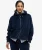 Velours Hoodie met Rits Blauw