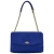 Mango suede schoudertas blauw