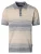 beige gestreepte polo met korte mouw Casa Moda 3-knoops