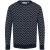 Kronstadt Ks3795 zig-zag cotten knit navy