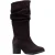 Hush Puppies Cosima Suède Dames Chocolade Hiel Kniehooglaarzen