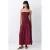 MANGO TEEN maxi jurk donkerrood