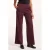 Didi wide leg broek met print – donkerrood