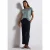 Street One Dames Gestructureerd gemengd shirt in Blauw