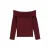WE Fashion off shoulder gebreide top – donkerrood