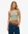 Superdry Vrouwen Kort Athletic Essentials Camitopje met Kanten Rand Groen