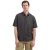 No Excess Shirt short sleeve with linen dark steel