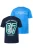 Men Plus Shirt  navy / lichtblauw
