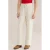 WE Fashion straight gestreepte casual broek zand fijn gebreid