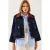 Denim Overhemdjack met Fluwelen Kraag