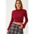 Geribbelde Halve Col Crop Blouse