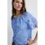 Mango blouse broderie blauw