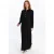 Dames Overhemd Kraag Detailed Half stolp Thin Seasonal Cold Yarn Gebreide kleding Jurk Zwart