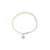 Damesparelarmband met Hart Bedel, 925 Sterling Zilver BIPU021