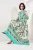 Geprinte V-hals Maxi Jurk