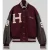 Tommy Hilfiger relaxed fit leren jacks van wolmix