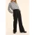 ICode Black Suit Trousers With Blue Pinstripes Black
