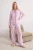 TRENDYOLMİLLA Dames Roze Gestreept Lang, Regular fit Pyjama- Sets