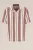 WE Fashion – Heren relaxed fit gestreept overhemd met structuur – Regular fit – Bruin – Katoen –