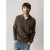 Mos Mosh 511110 591 mosmosh mmgabel zip polo sweat chocolate brown melange