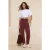 TRENDYOLMİLLA Dames Bordeaux Effen Barrel Hoge taille Jeans