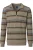 Redmond Half-Zip Sweater bruin, Gestreept