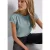 Street One Dames Shirt met U-boot en geribd detail in Blauw