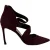 Dior pumps met bandjes en spitse neus in bordeauxrood suède.