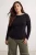 Trendyol Curve Dames Zwart Effen Driekwart mouw Getailleerd Grote maten Blouses