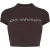 Off-White Dames/Dames Bling Bounce Crop T-shirt (Donkergrijs)