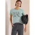 Cecil Dames Shirt met ronde hals en frontprint in Blauw
