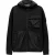Weekend Offender Herenhoodie van gekamd katoen met doorlopende rits (Zwart)