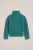 WE Fashion – Meisjes gebreide trui met quarter-zip – Regular fit – Zeegroen –