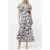 French Connection Ellie Cap Slv Tea Dress Graphite Multi Graphite Multi