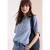 Cecil Dames Blouse met gespleten hals en strepen in Blauw