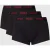 HUGO Boxershort met logo in band in een set van 3 stuks