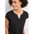 Street One Dames Shirt met losse schouders en gespleten hals in Zwart