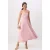 TRENDYOLMİLLA Dames Roze Effen Midi Mouwloos Stijlvol/Avond Skater Jurken