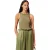 Lacoste Vloeibare satijnen tanktop voor dames (Khaki)
