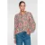 Geisha blouse met print – groen/roze
