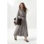 Damesjurk in bruin, plat model, maxi-blouse, lange blousejurk, geschikt voor hijab