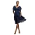 Vrouwen chiffon jurk met vlindermouwen Goddiva Midi